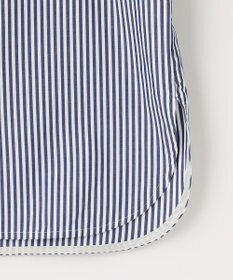 J.PRESS LADIES 【洗える】 コンパクトコットン ストライプ バンドカラー ブラウス