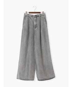 Te chichi ウォッシュデニムライクタックワイドパンツ(セットアップ可)