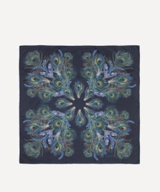 LIBERTY. ピーコック マナー プリューム シルクスカーフ 90