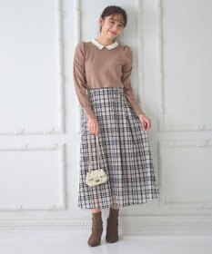 Feroux 配色襟パワショル ニット