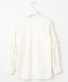 自由区 L 【洗える】タイプライターデザイン ブラウス