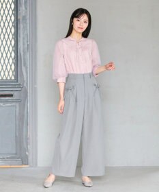 Feroux リボンディテール セミワイドパンツ