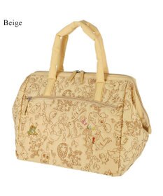 tsumori chisato CARRY 森のどうぶつ刺繍 ボストンバッグ キャリーオンバッグ 口金で大きく開く