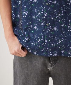 UNFILO MENS ボタニカルプリント オープンカラーシャツ【ギフトにもおすすめ】