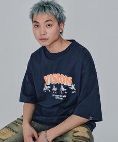 WEGO 【ユニセックス着用ITEM/MLサイズ展開】別注VISIONゴーストスケーターグラフィックT（SS）