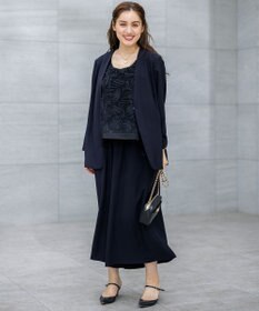 23区 L 【Lサイズ限定/吸水速乾/UVカット/接触冷感/】ストレッチジョーゼット ガウチョパンツ