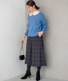 組曲 コットンカシミヤ混 クルーネックニット