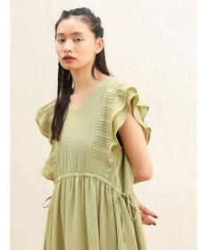 Green Parks ■ＥＳＣＡＲ　ピンタックフレアスリーブワンピース