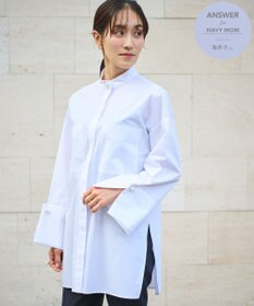 #Newans 【セレモニーにも】パールボタンビッグシャツ