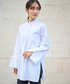 #Newans 【セレモニーにも】パールボタンビッグシャツ