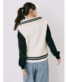 earth music&ecology ハーフジップニットベスト