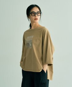 YECCA VECCA ヴィンテージ風箔プリントロゴTee