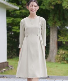 Tiaclasse L 【洗える】ウール調Aラインワンピース
