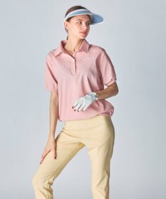 FILA GOLF／marie claire 【marie claire SPORT】 ストレッチサッカー素材ポロシャツ