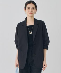 自由区 L 【17号サイズまで展開・カタログ掲載・軽やか】シアーボイルテーラード ジャケット