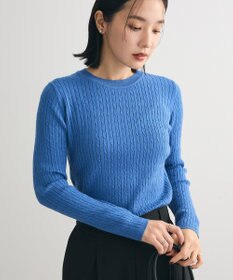 Green Parks プチケーブルクルーネックニットプルオーバー