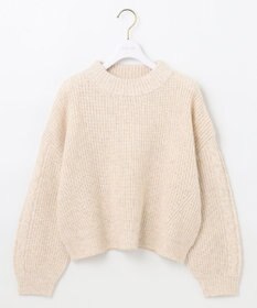 ANY SIS 【洗える】袖ケーブルショート ニット