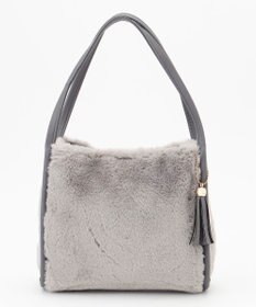 ANY SIS パイピングフェイクファートート バッグ