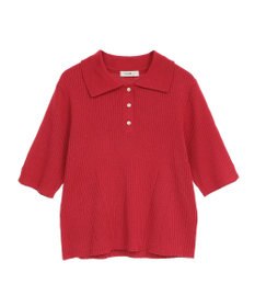 earth music&ecology 半袖ポロニットプルオーバー