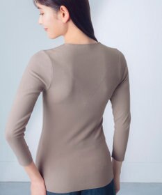 Wing あったかインナー 綿100％(肌側) 集中保温(背中) 【綿の贅沢 ここちフラット 集中保温】 8分袖 長袖 秋 冬 EL4868 ウイング／ワコール