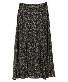 earth music&ecology 揺れる小花柄裾フレアスカート