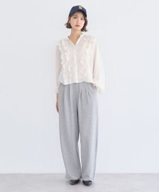 earth music&ecology フリルリボンブラウス