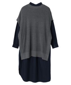 AMERICAN HOLIC ＳＥＴ　シャツワンピース＋ニットベスト