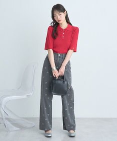 earth music&ecology 半袖ポロニットプルオーバー