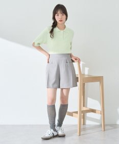 earth music&ecology 半袖ポロニットプルオーバー