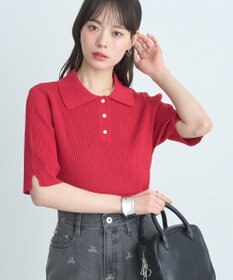 earth music&ecology 半袖ポロニットプルオーバー