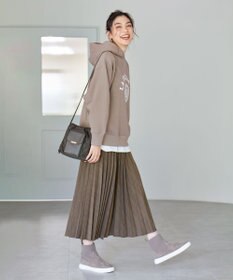 ANY 【洗濯機可能/サスティナブル】ロゴ裏起毛パーカー