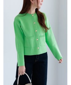 Te chichi ミラノリブポケットクルーカーディガン