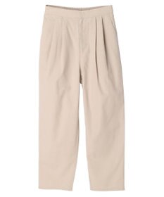 Green Parks 綿麻混タックテーパードパンツ