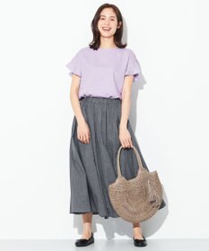 ANY 【洗える】ライトリネンクロスフレアスリーブ ブラウス