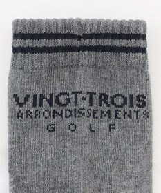 23区GOLF 【MEN】バックロゴレギュラーソックス　１８ｃｍ