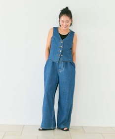 woadblue 【157】Short GILET デニムジレ