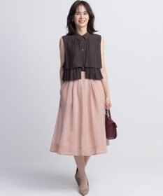 組曲 S 【WEB限定】シアーボイルタックフレア スカート