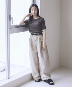 earth music&ecology レイヤードライクバイカラープルオーバー