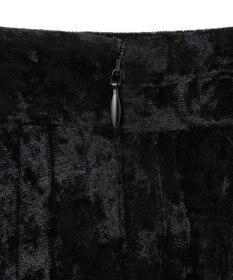 ICB 【洗える】 シアーベルベット プリーツスカート