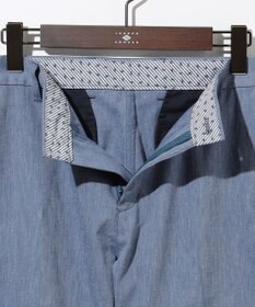 JOSEPH ABBOUD 【ウエストも伸びる/清涼/ストレッチ】ストレッチリネンシャンブレーショートパンツ