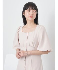 earth music&ecology フロントボタン裾フレアワンピース