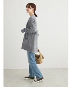 Green Parks もちやわ　Ｖネックミディ丈ニットカーディガン