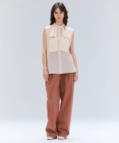 BEIGE， 【洗える・Oggi 11月号掲載】HAMLIN / コットンストレッチ2タックワイドパンツ