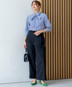 組曲 T/Rツイルストレッチ ワイドパンツ