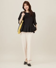 ANY SIS 【撥水・接触冷感・UVカット】コンフォートイージーペプラム  ブラウス