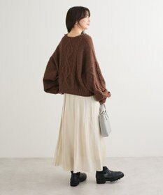 Green Parks ■ＥＳＣＡＲ　フリンジケーブルポップコーンニット