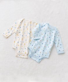 MIKI HOUSE HOT BISCUITS 【70-90cm】 長袖ボディシャツ２枚セット(かぶり仕様)