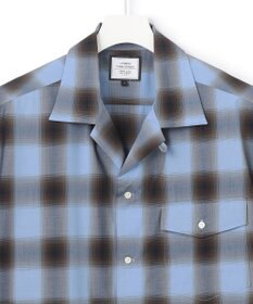 J.PRESS YORK STREET 【UNISEX】オンブレーチェック オープンカラーシャツ