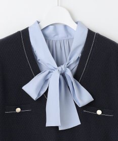 Feroux 【セットアイテム】2WAYリボンタイ ワンピース × ニット ベスト