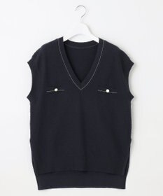 Feroux 【セットアイテム】2WAYリボンタイ ワンピース × ニット ベスト